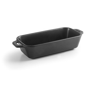 Rectangular Minimalist Casserole Dish Mini Cocotte Black 11x6x3 Ceramic Non-Stick Oven Safe Gas Induction Ready