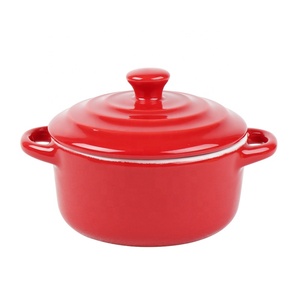 Colorful Round Mini Cocotte Cookware Ceramic Casserole Dish for Microwave