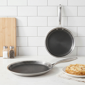 3-Ply Stainless Steel Nonstick Tawa Crepe Griddle Pan
