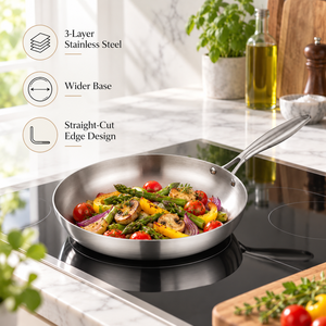 Professional 3 Ply Stainless Steel Frying Pan